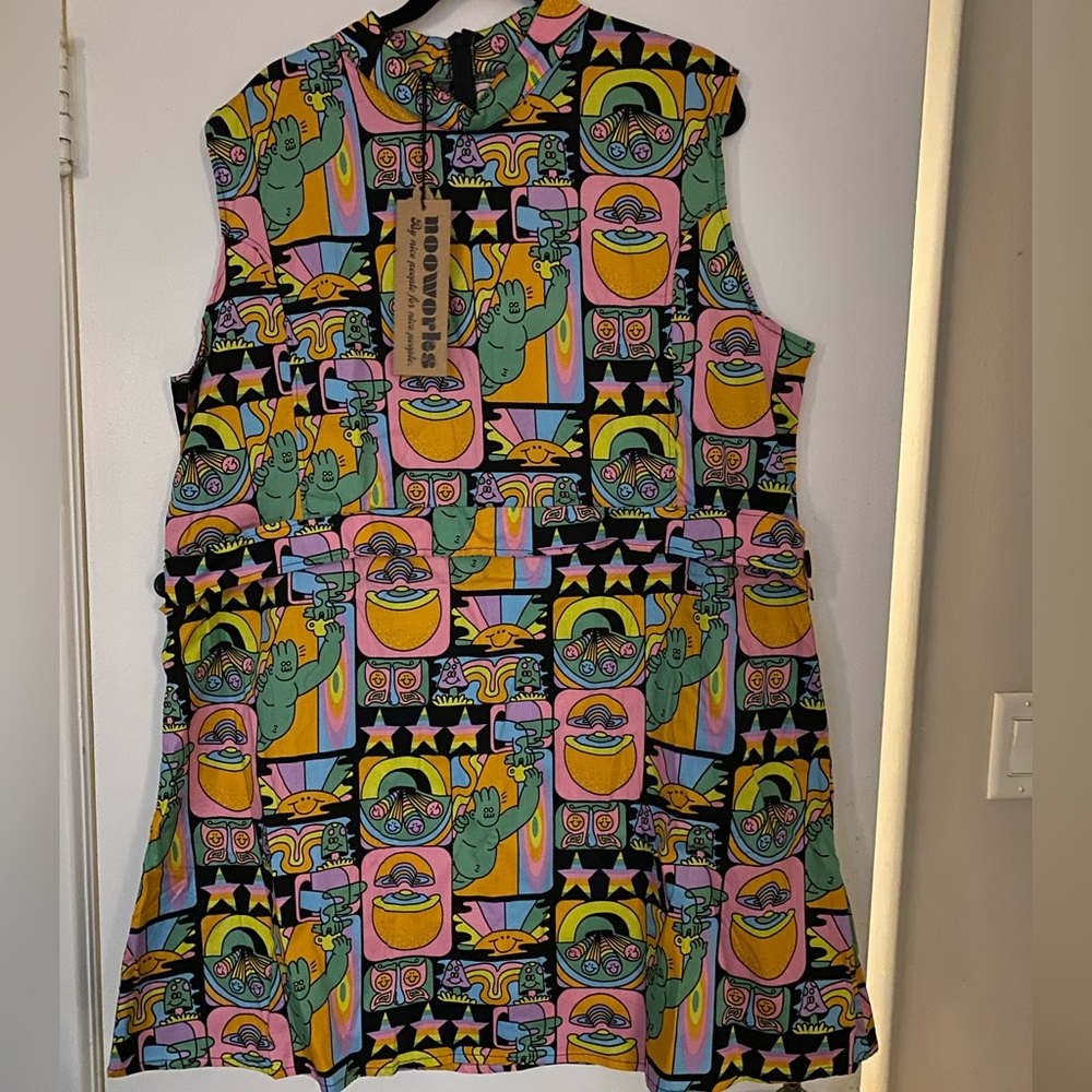 Dreyfus print Airliner dress from Nooworks.  NWT size 4X. - Picture 2 of 3
